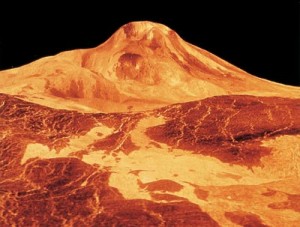 Radarbild der Venus-Oberfläche Quelle: ESA